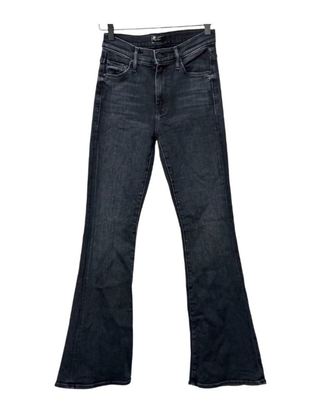 Mother The Weekender Jeans Deep End Black Flare Bootcut Denim Stretch Size 25